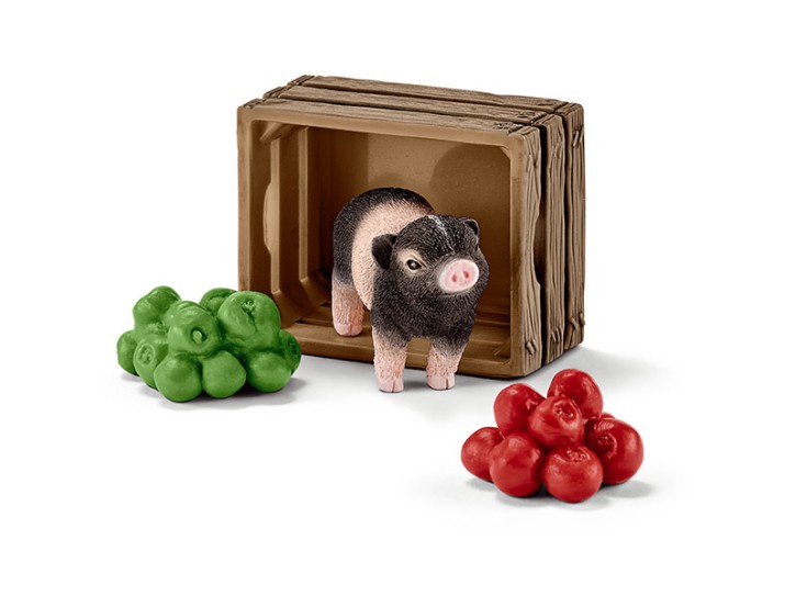 Schleich 42292 Mini-Schwein mit Äpfeln