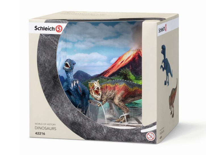 Schleich 42216 T-Rex & Velociraptor klein