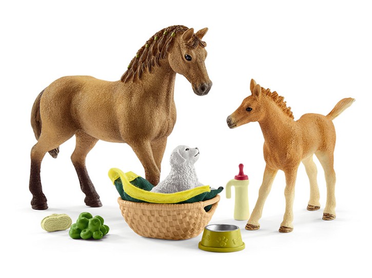 Schleich 42432 Tierbaby-Pflege Set - Quarter Horse