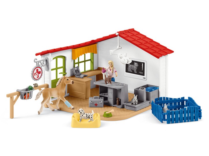 Schleich 42502 Tierarztpraxis mit Haustieren