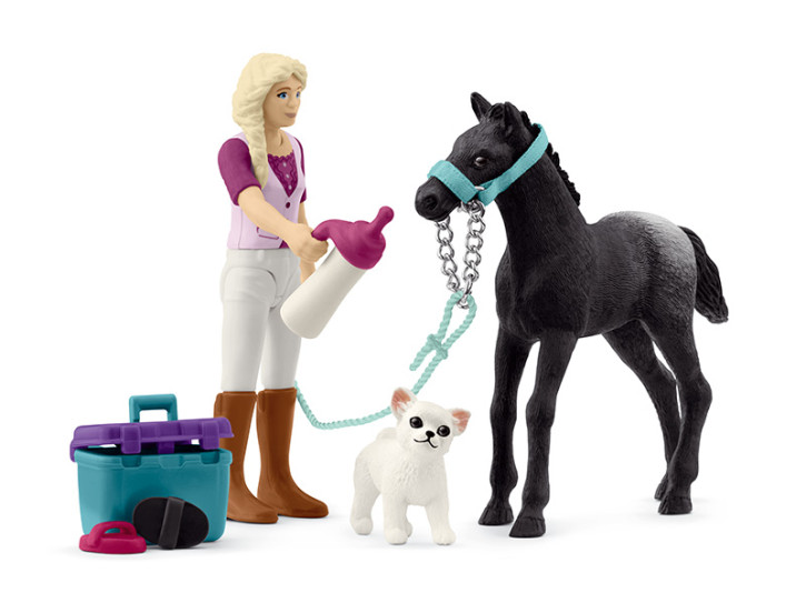 Schleich 42755 Pflegeset Fohlen mit Sofia