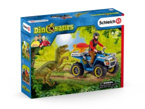 Schleich 41466 Flucht auf Quad vor Velociraptor