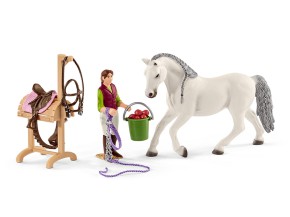 Schleich 42389 Reitschule mit Reiterinnen und Pferden