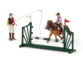 Schleich 42389 Reitschule mit Reiterinnen und Pferden