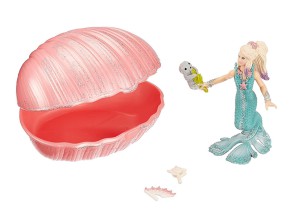 Schleich 70564 Meerjungfrau mit Baby-Robbe in Muschel