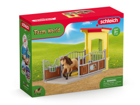 Schleich 42609 Ponybox mit Islandpferd Hengst